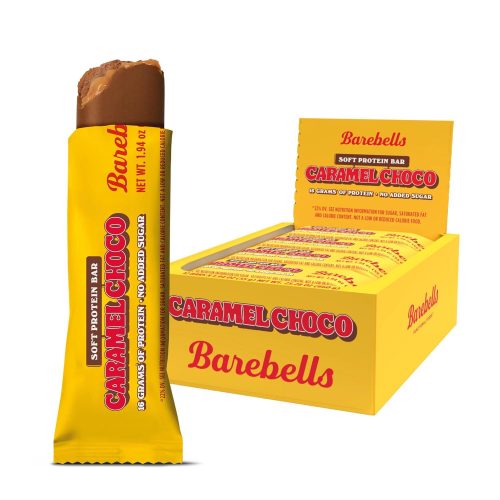 574943 Barebells Soft Protein Bar Caramel Choco case Front