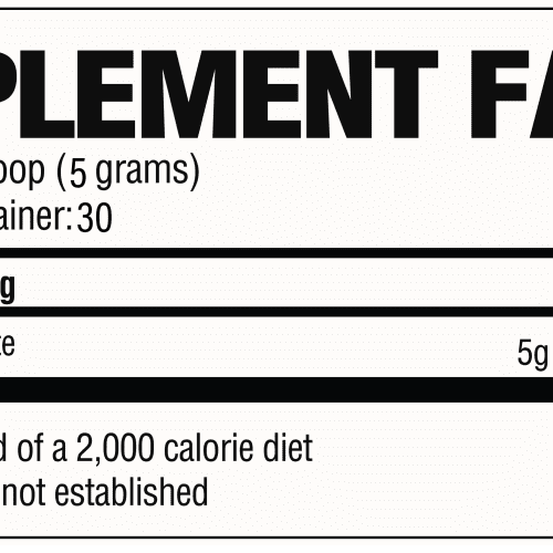 Createin Supp Facts Correct Version png