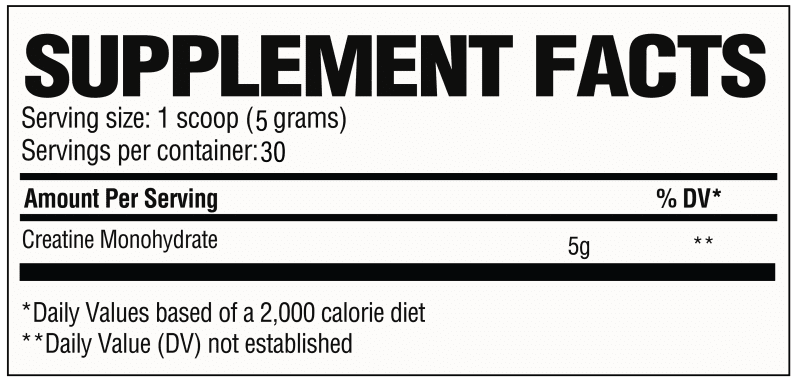 Createin Supp Facts Correct Version png