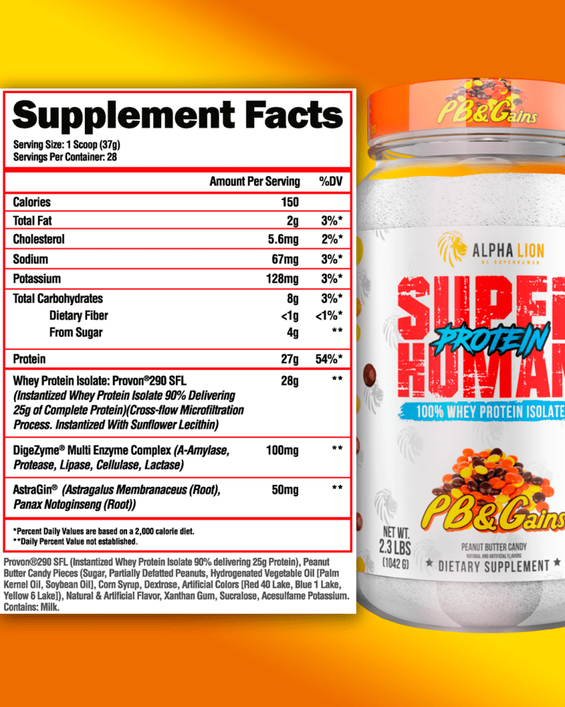 SHProteinPB GainsSupplementFacts